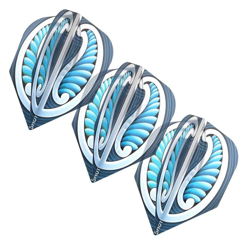 Shot Warrior Blue Dart Flight Set-Small Standard