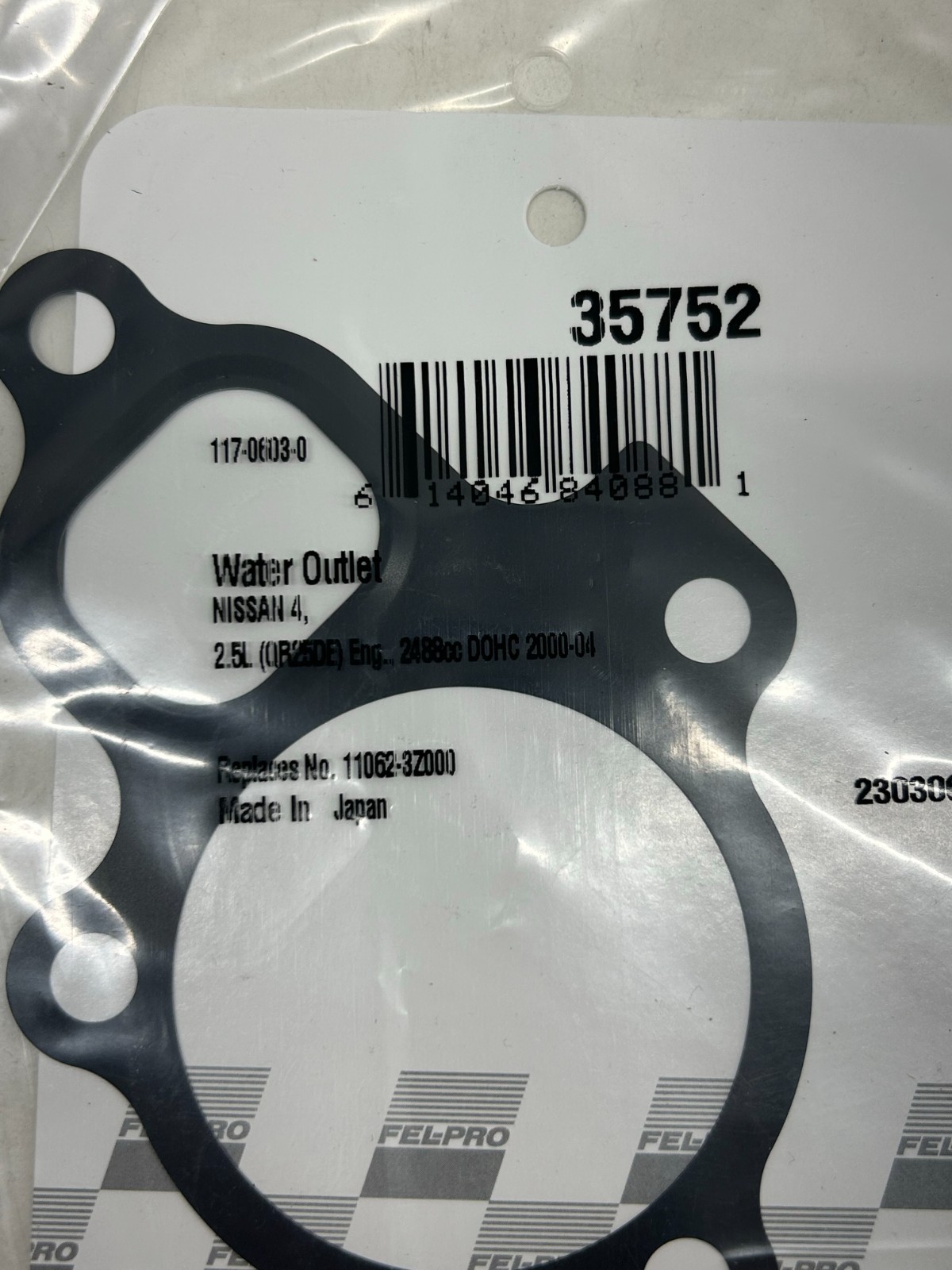 Fel Pro #35752 Water Outlet Gasket Nissan