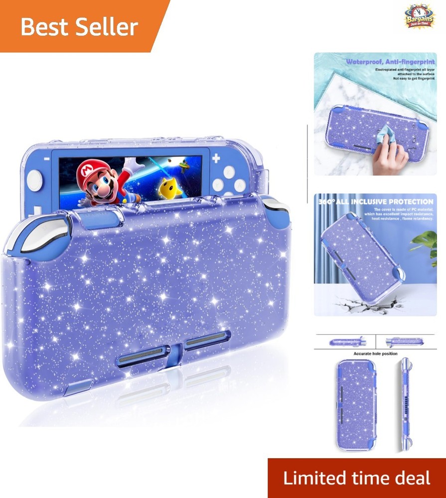 Cute Purple Glitter TPU Case for Switch Lite 2019 - Anti-Scratch & Durable