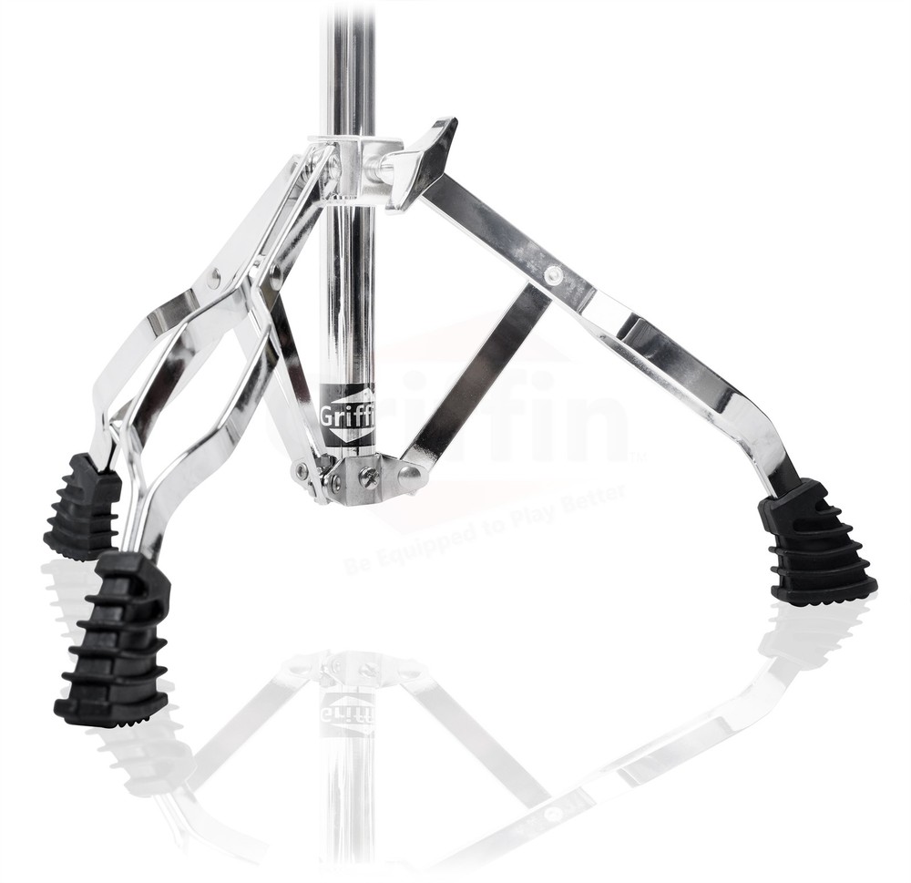 2-PACK Snare Stands | Holder for Tom Drums & Practice Pad Chrome Mount Hardware