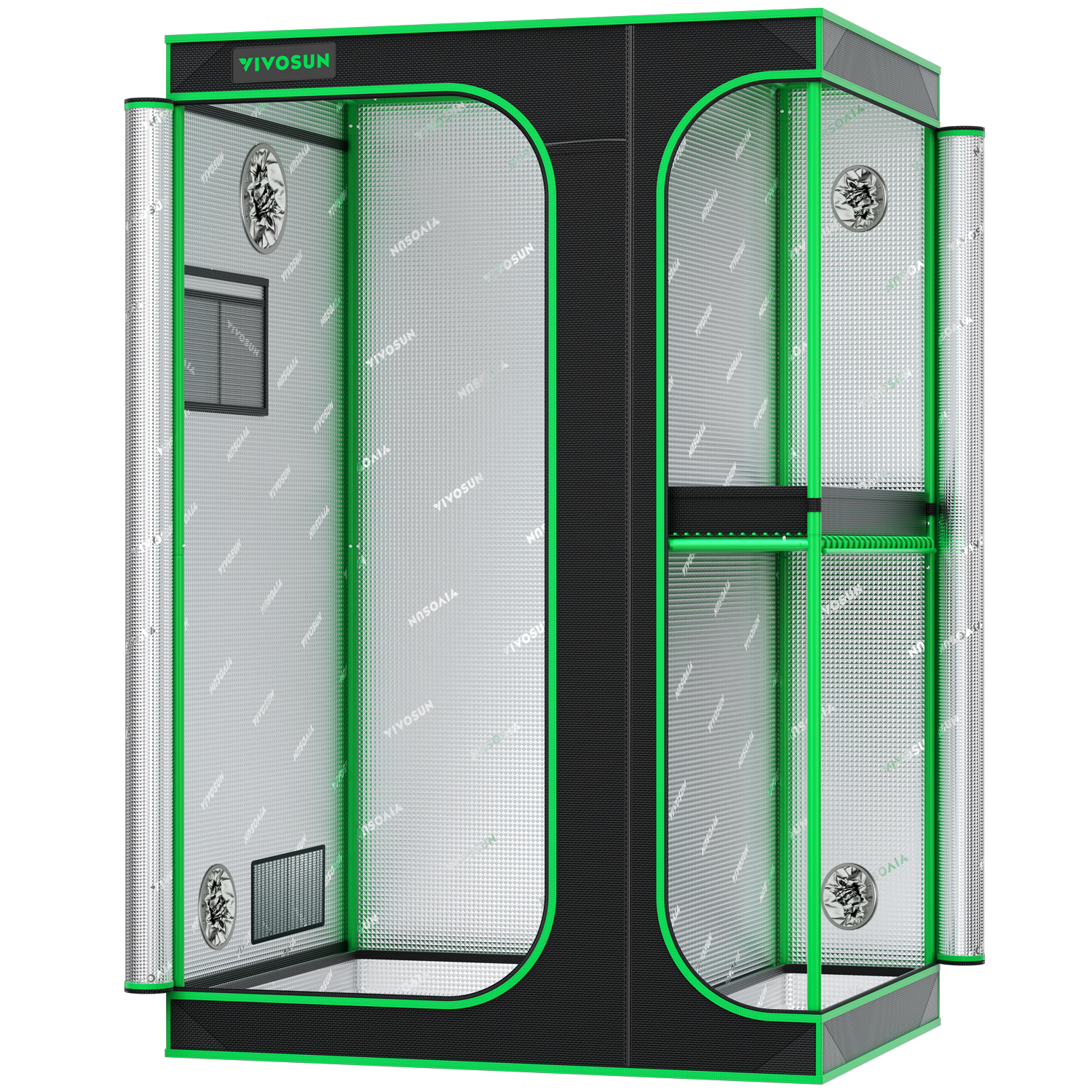 Vivosun 2-in-1 4x3FT Grow Tent 48”x36”x72” 100% Reflect Mylar Room w/ 2 Chambers