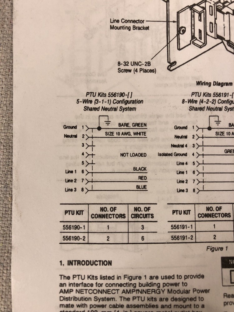 Tyco AMP 556190-2 PTU Power Transition Unit Kit (New)