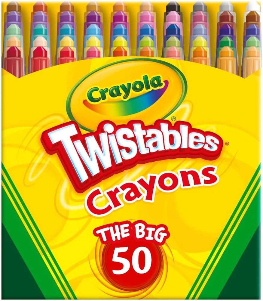 Mini Twistables Crayons for Kids (50ct), Essential Easter Basket Stuffers