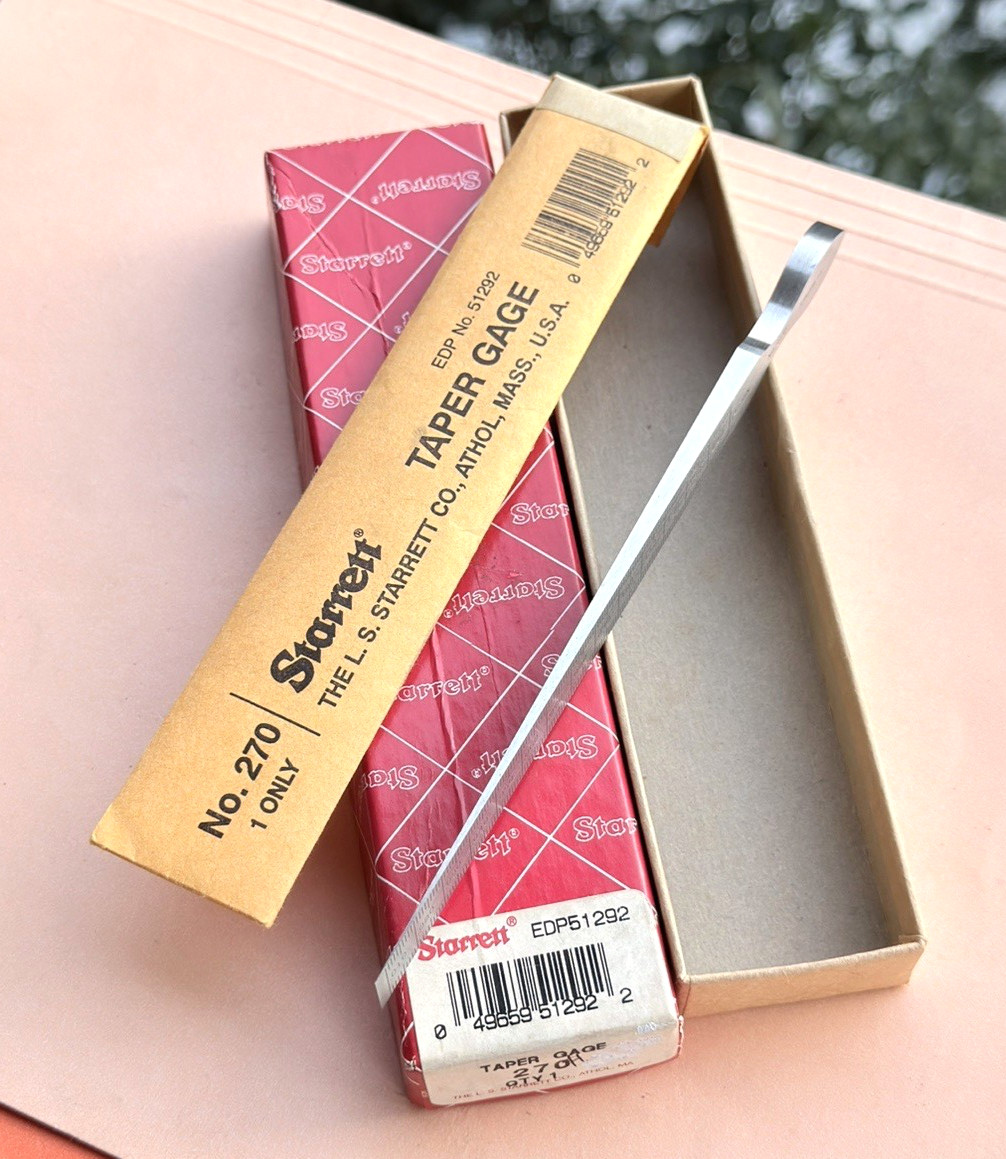 New STARRETT No. 270 Steel Taper Gauge; SAE & Metric. USA Made 🇺🇸!!