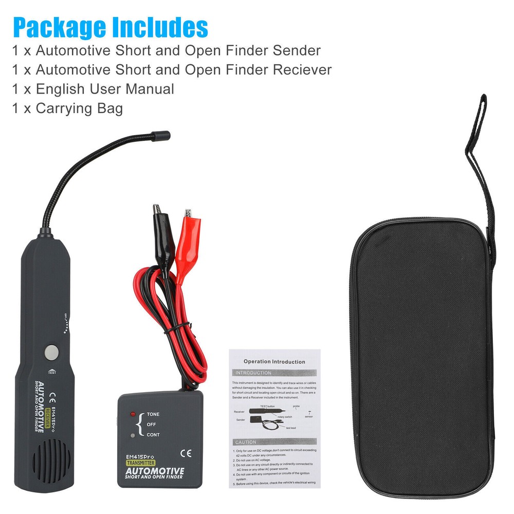 Digital Car Circuit Scanner Diagnostic Tool Tester Cable Wire Short Open Finder