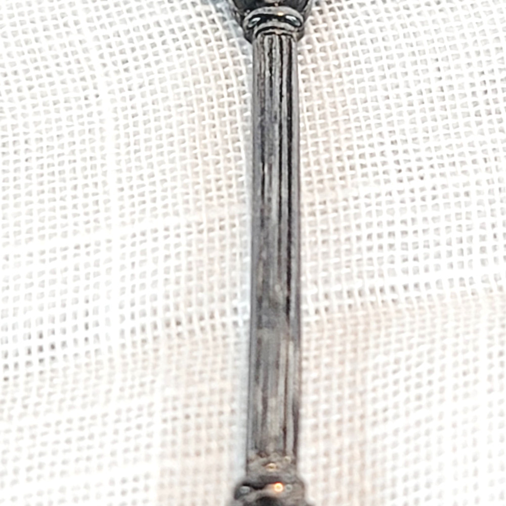 Exquisite EPNS Silverplated Enamel Spoon Cabot Tower St Johns Newfoundland Vtg