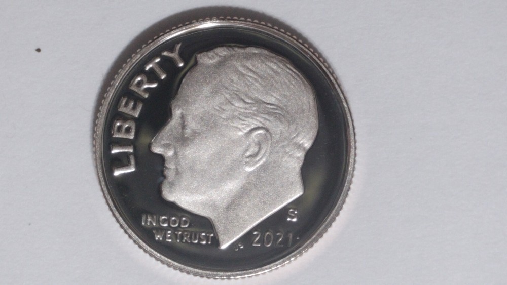 2021-S ROOSEVELT DIME PROOF CLAD GEM FROM MINT SET