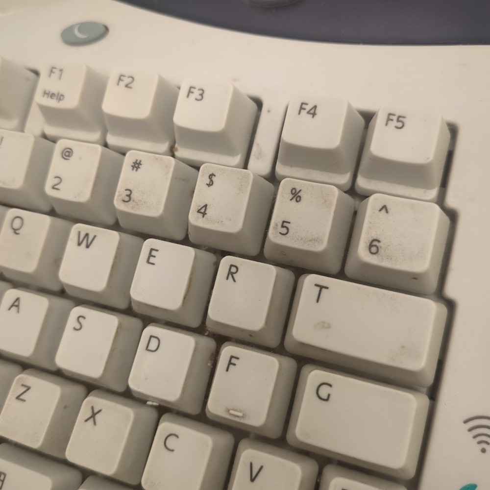 Untested Logitech Cordless Desktop Pro Ergonomic keyboard circa 2000 867038-0100