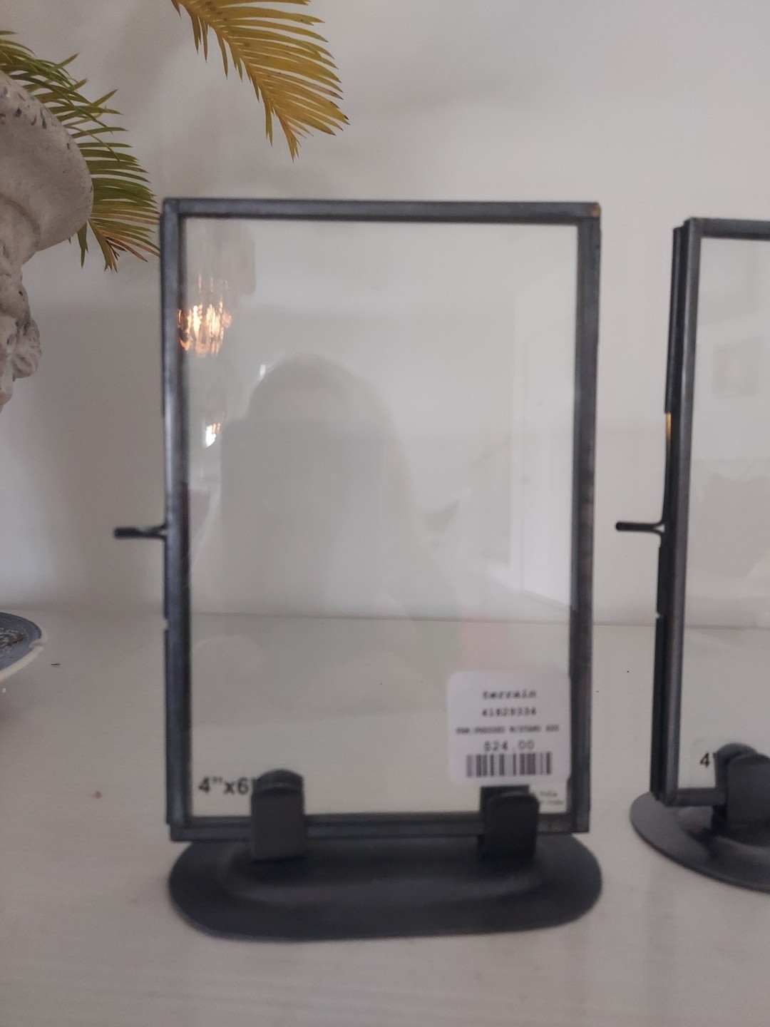 Piture Frames From Terrain 4" X 6" Metal And Glass Anthropologie Unused