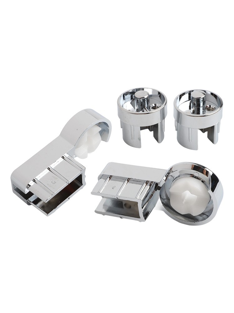 1 Set Bath Hinge Brackets Shower Screen Hinges ABS Chrome Plating Shower Holder