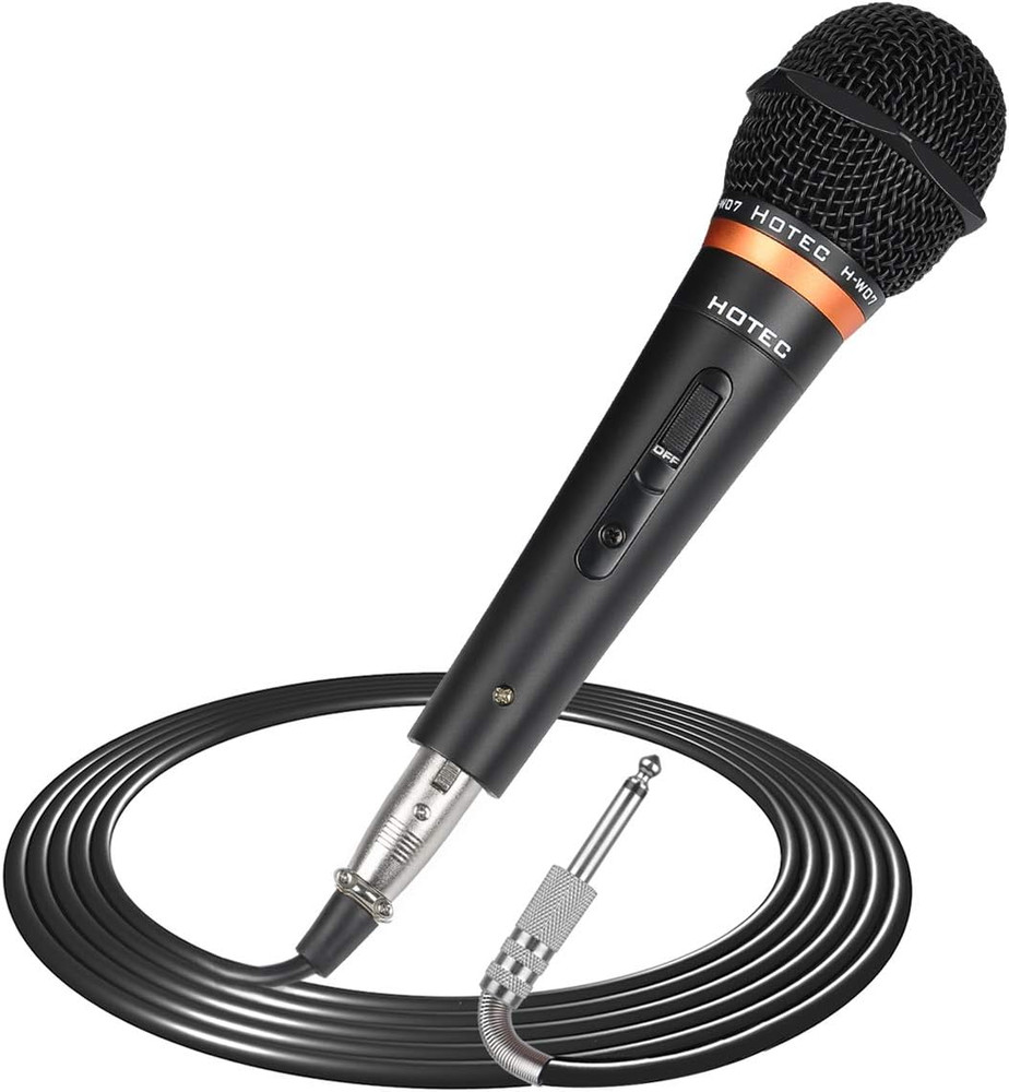 HOTEC Premium Vocal Dynamic Handheld Microphone with 19ft Detachable XLR Cable a