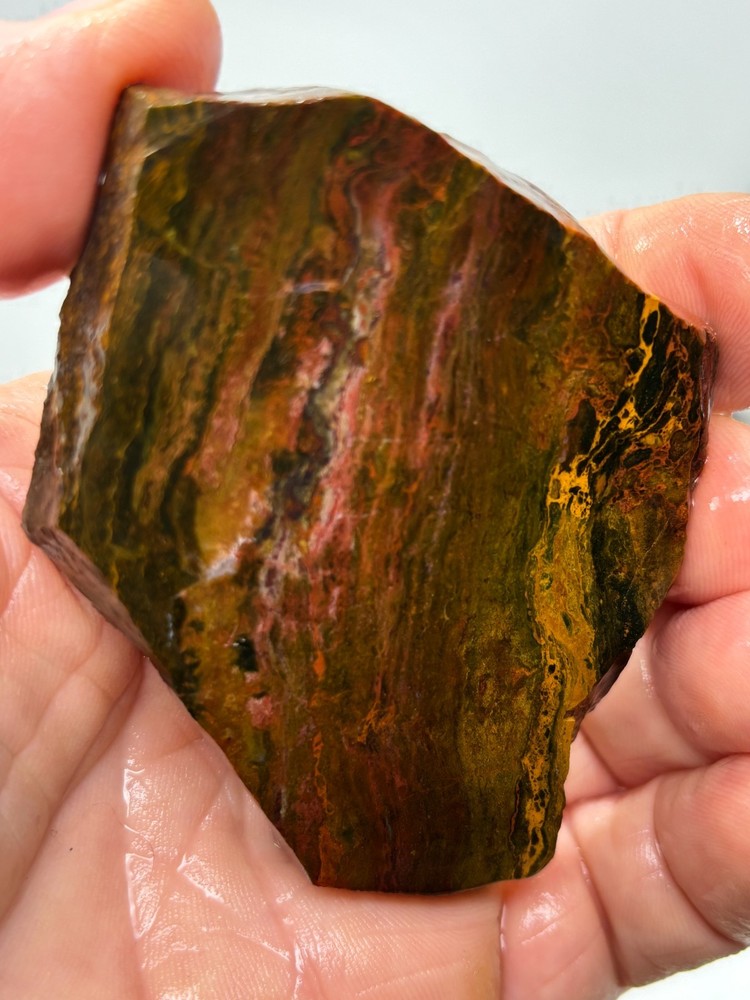 Cali Layered Jasp / Agate Slab Cabbing Lapidary Combo Ship Avail