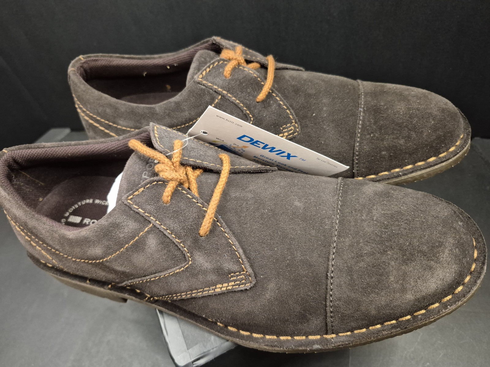 ROCKPORT ADIPRENE BY ADIDAS URBANEDGE CAP TOE BROWN SUEDE 10M V78320 NIB!