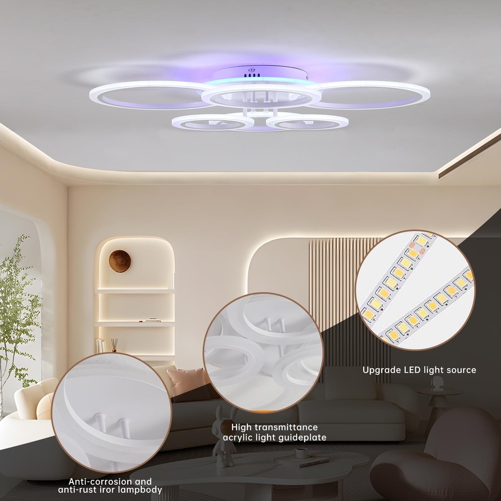 Modern LED Ceiling Light,70W Flush Mount Ceiling Light,Dimmable Ceiling Light...
