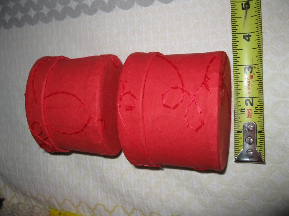 Gift Box Lot red- different sizes 7 items READ