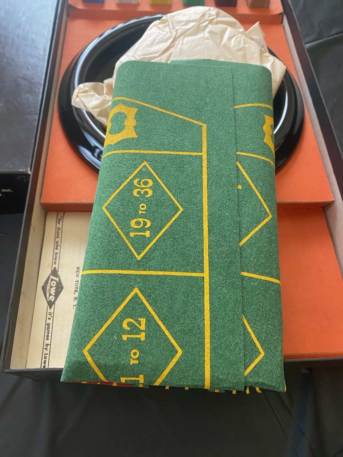 E. S. Lowe Vintage Roulette Complete Set No 907 Never Used 8" Diameter Wheel NIB