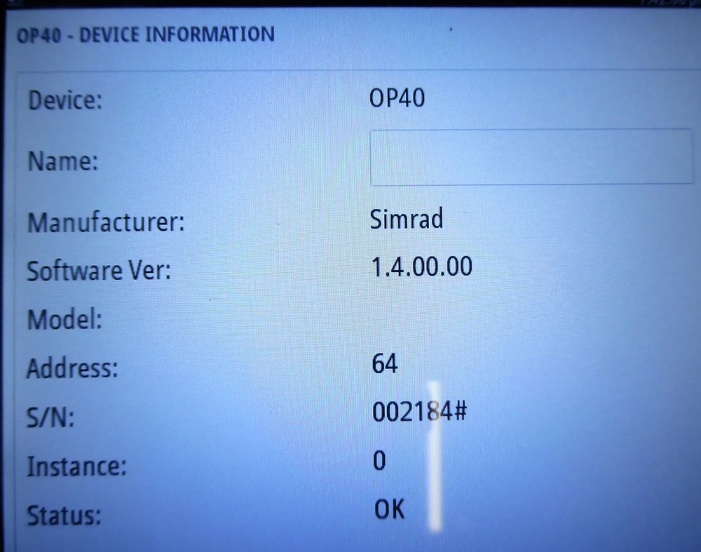 Simrad OP40 For SIMRAD NSO Processor -Tested Good- (Updated S/W)