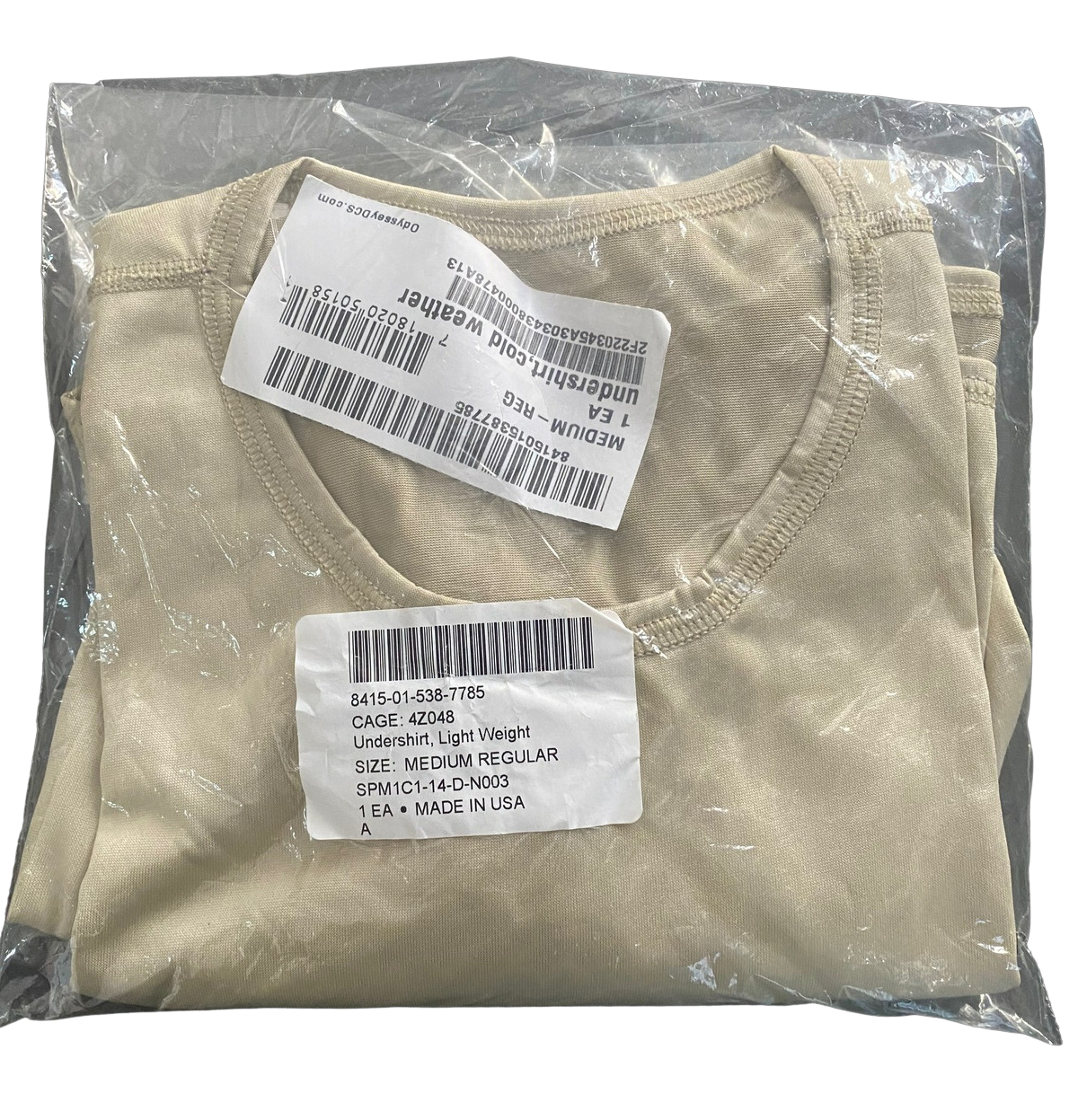USGI Cold Weather Undershirt Light Weight GEN III - Tan "NEW"