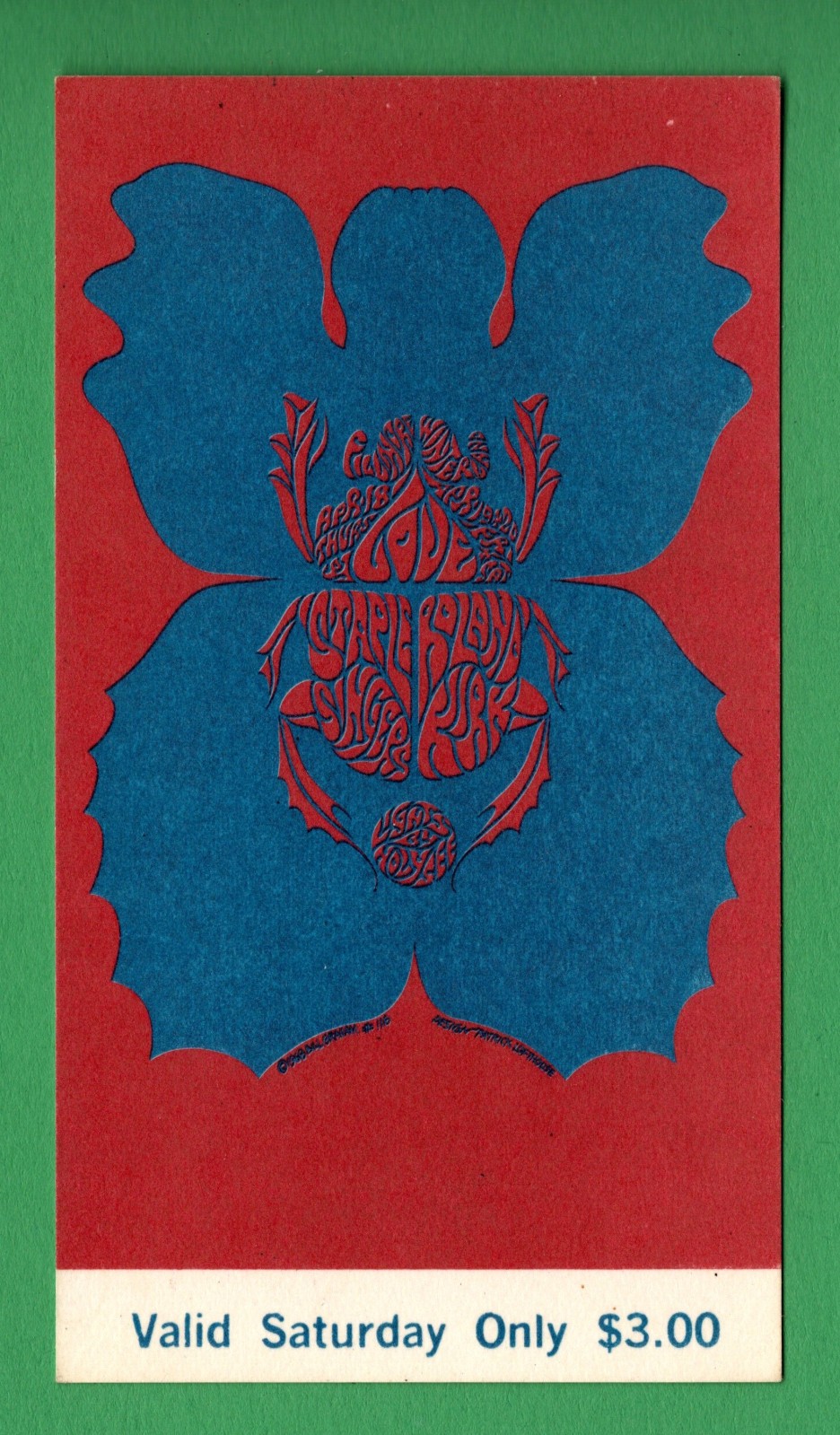 LoVe RahSAAn RoLand Kirk BG116 BiLL Graham FiLLmore 1968 Saturday Ticket