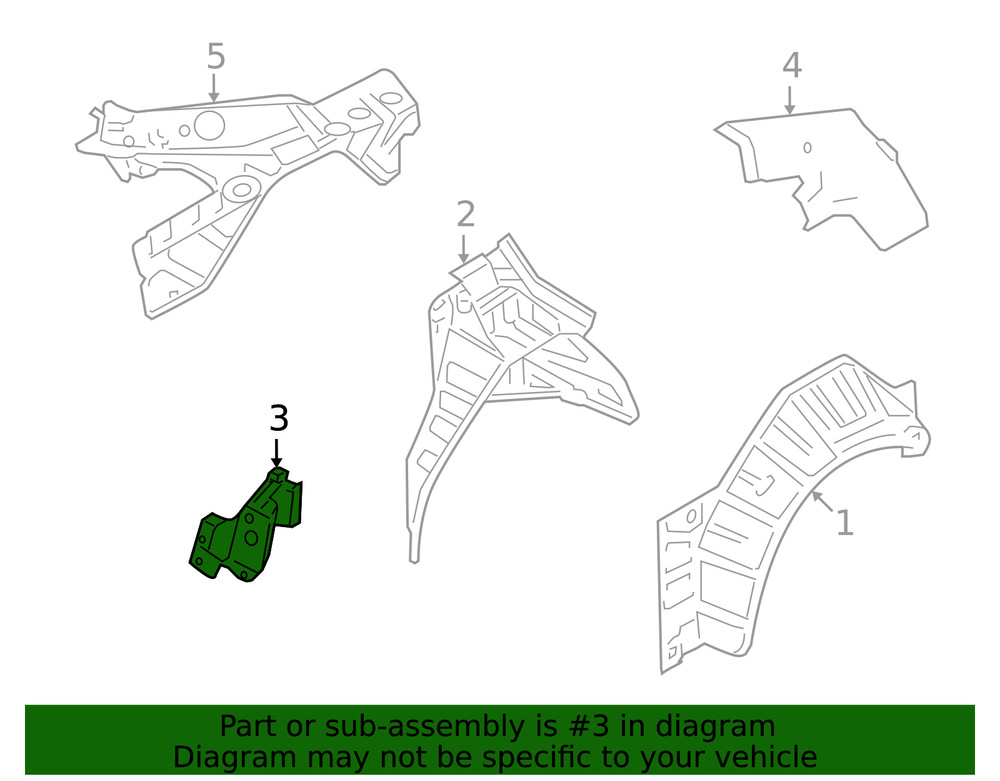 Genuine Nissan Quarter Panel Extension 76708-JF00A