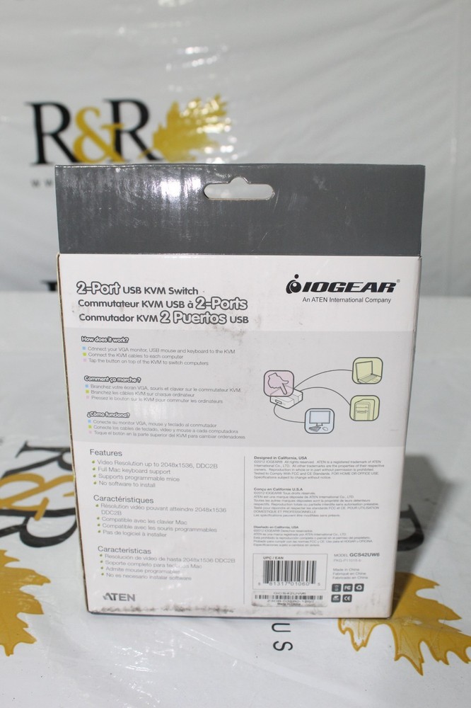 IOGEAR 2 port USB KVM Switch