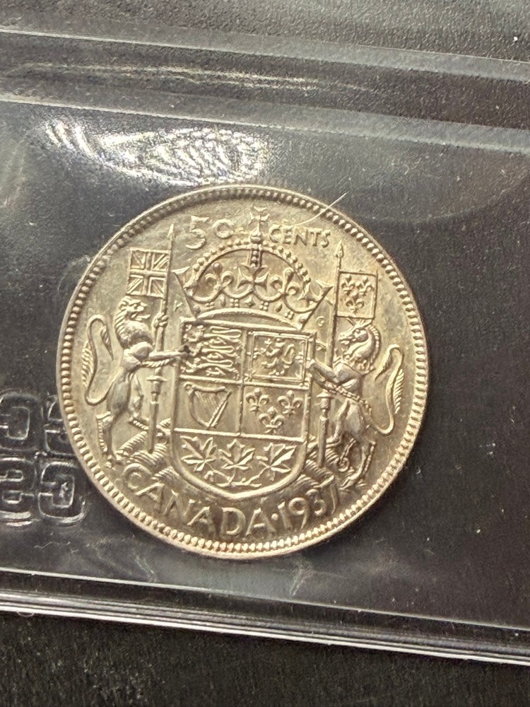 1937 Canada 50 cent CCCS Graded EF-45