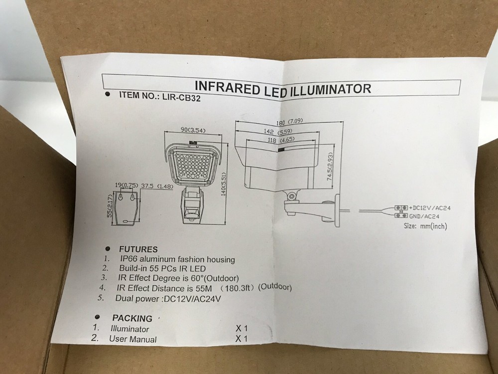 OUTDOOR IR ILLUMINATOR LIR-CB32 IR LAB