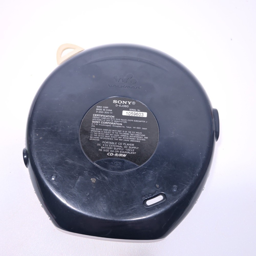 Sony CD Walkman D-EJ360 Portable Disc Player – Blue – Tested Working