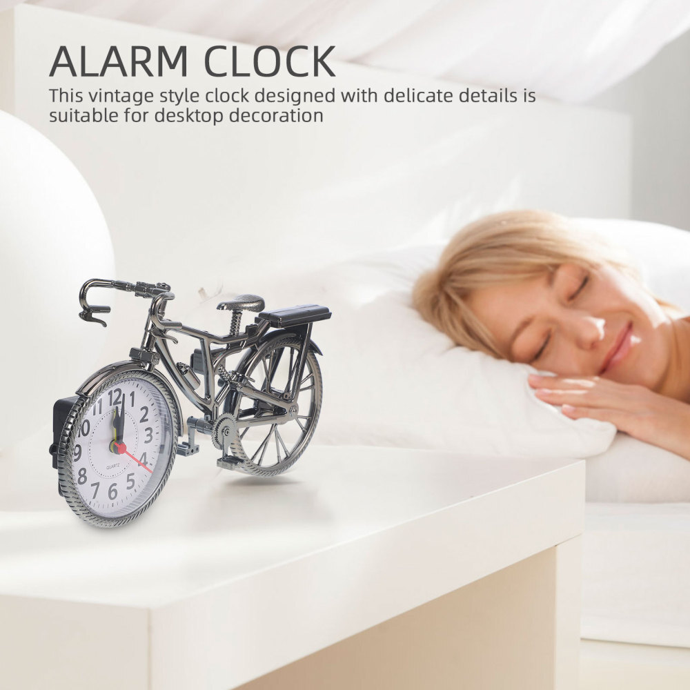 Bicycle Alarm Clock Retro Creative Clock Desktop Vintage Clock Desktop Decor