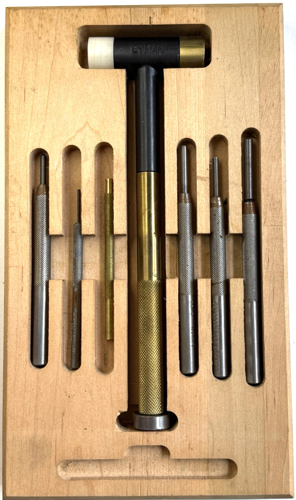 Vintage Lyman Hammer & Punch Set Gunsmith Reloading Tools / INCOMPLETE