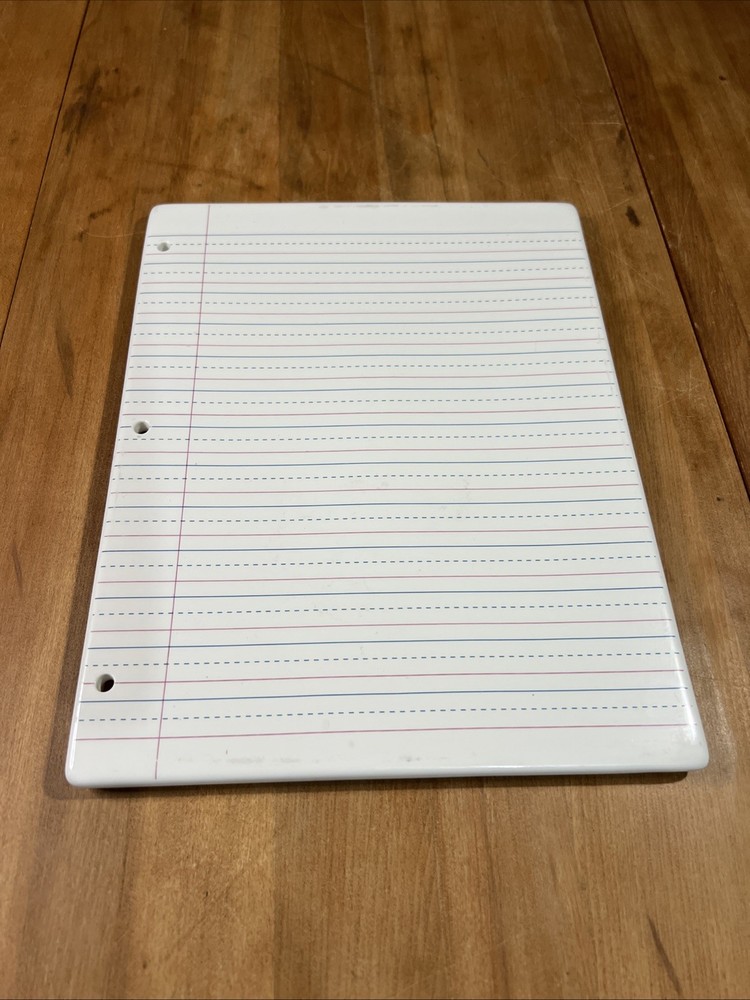 Fish Eddy Notebook Lined Paper Ceramic Trivet