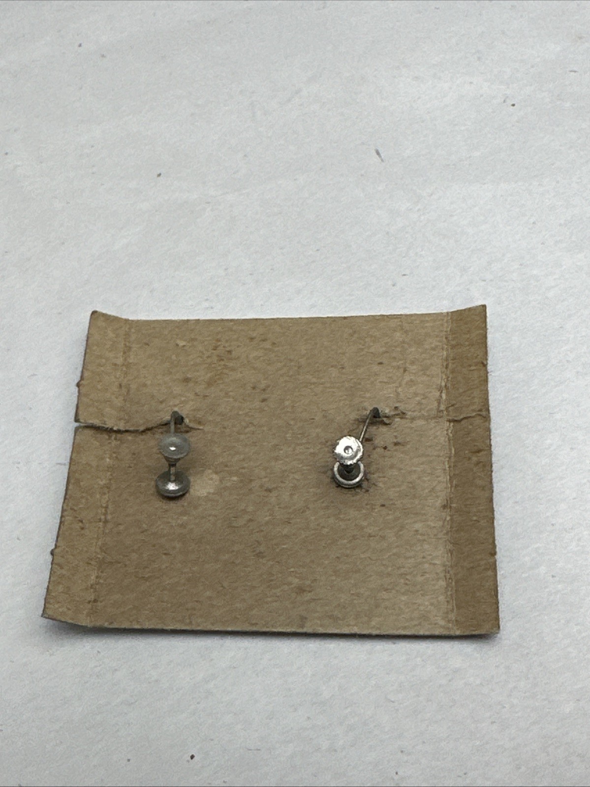 TWO WW2 US ARMY EARRINGS SWEETHEART MILITARY Sterling Silver