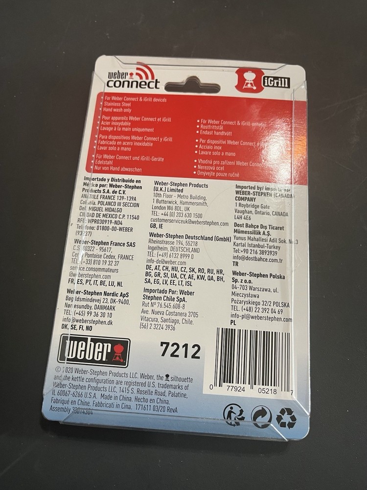 Weber Ambient Probe Thermometer #7212 NEW