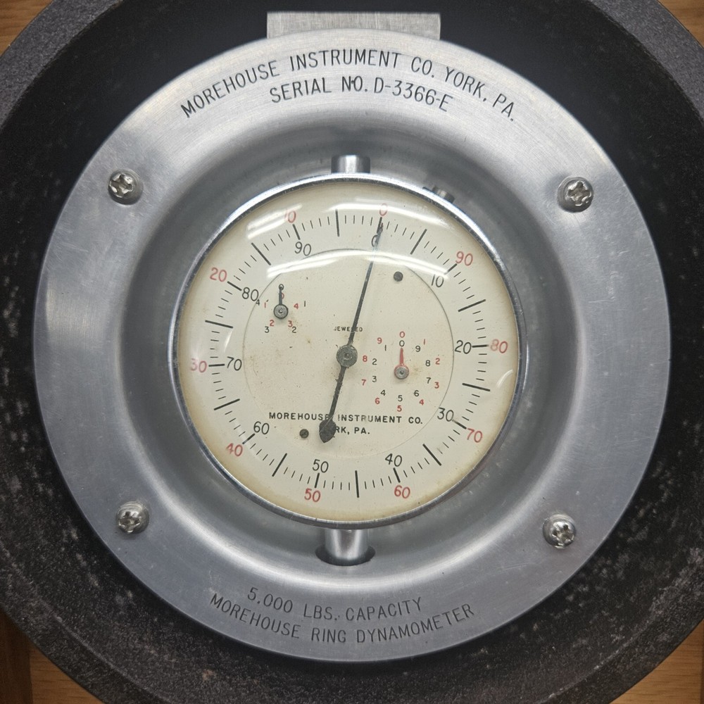 MOREHOUSE 5000 LB CAPACITY RING DYNAMOMETER CALIBRATOR