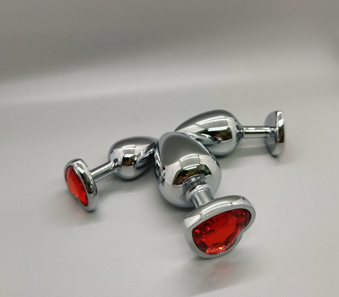 Metal Anal Butt Plug STAINLESS S/M/L Set Sex Toy For Women Men Couple Jewel