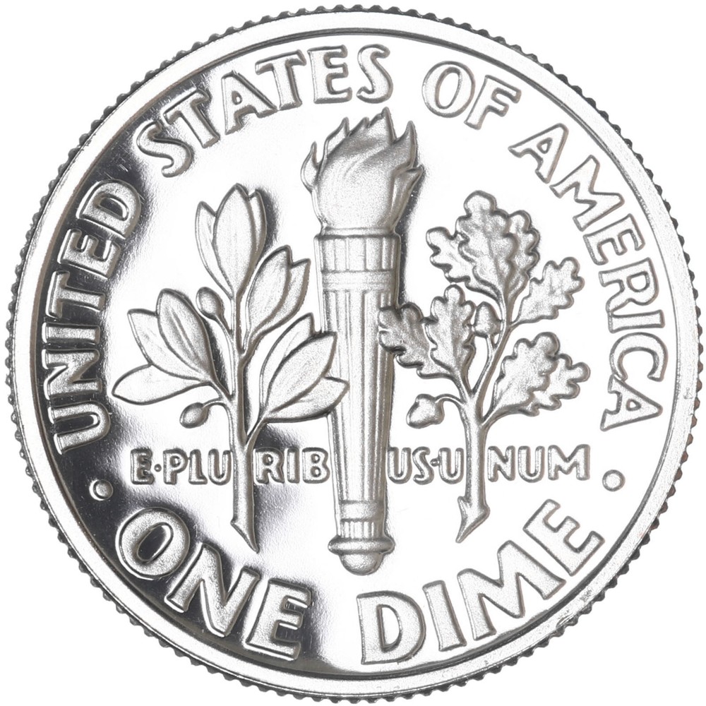 1990 S Roosevelt Dime Gem DCam Proof CN-Clad