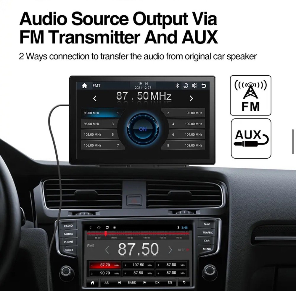 Wireless Apple CarPlay + Android Auto With 9” Touchscreen Monitor