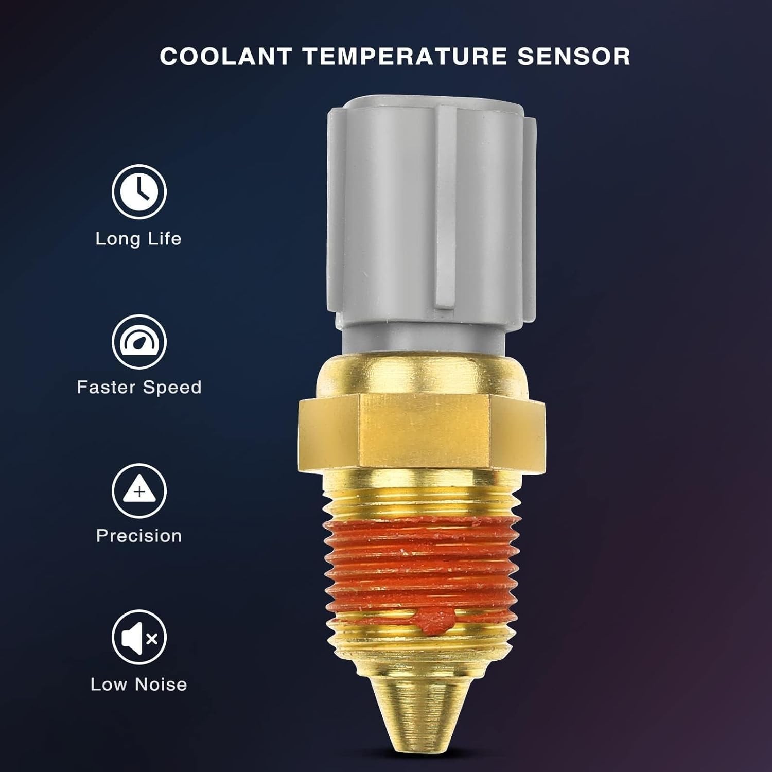 Engine Coolant Temperature Sensor F5AF-12A648-AA Compatible with Ford Lincoln