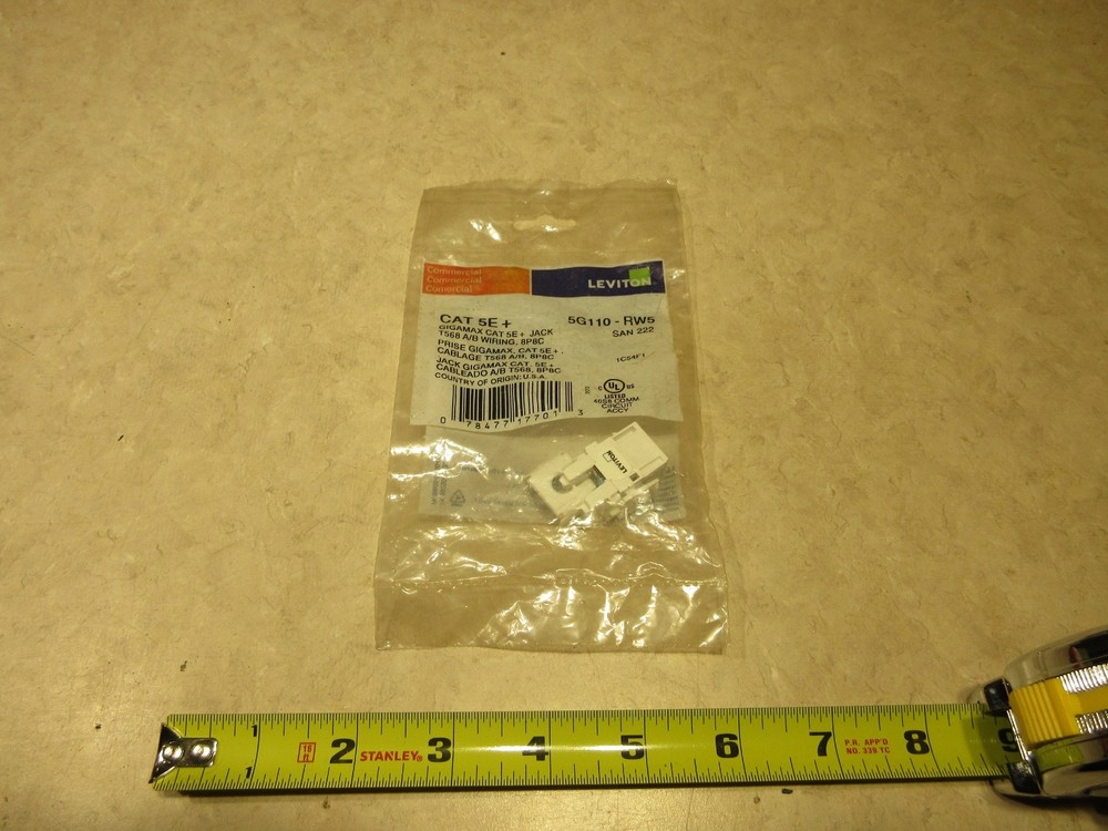 LEVITON 5G110-RW5 QUICKPORT JACK, IA0119