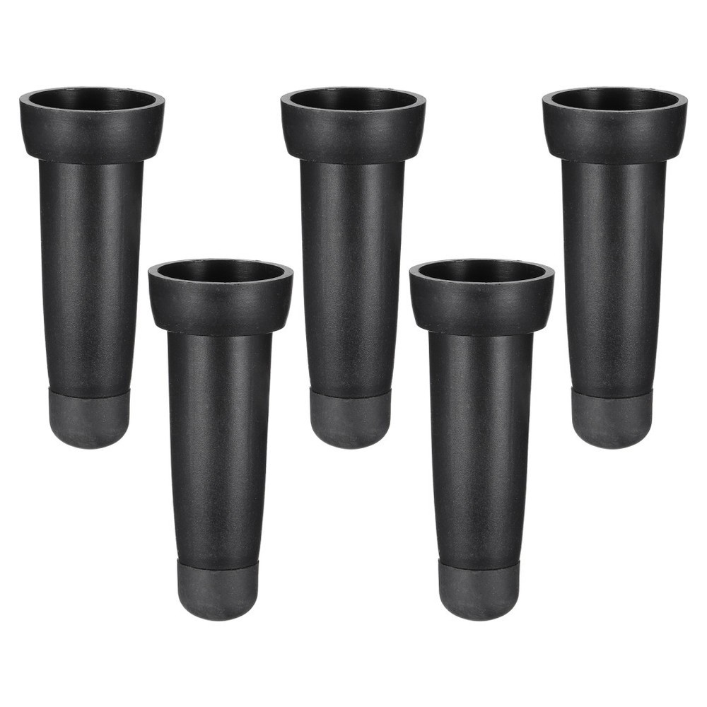 5 Pcs Umbrella End Protector Patio Replacement Cap Golf Tip Cover Black