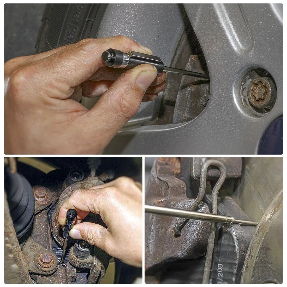 Brake Pad Thickness Gauge with Visual Scale Tool for Vehicle Brake Maintenance