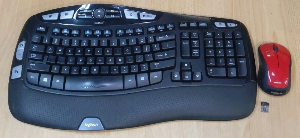 Logitech Wireless Wave Keyboard K350 & Mouse Set + M310 Mouse + USB Dongle D