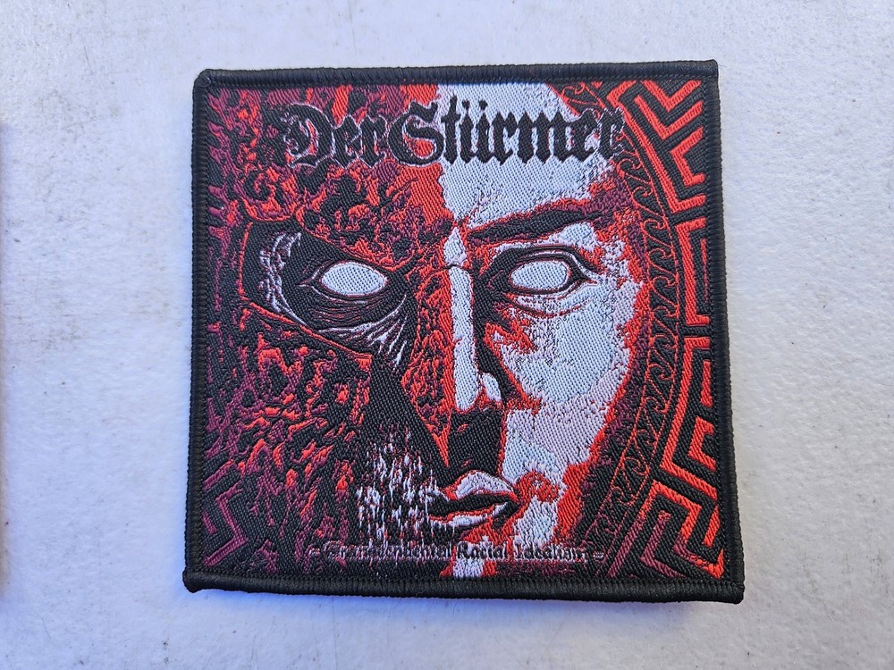 DER STURMER, SEW ON BLACK  BORDER WOVEN PATCH