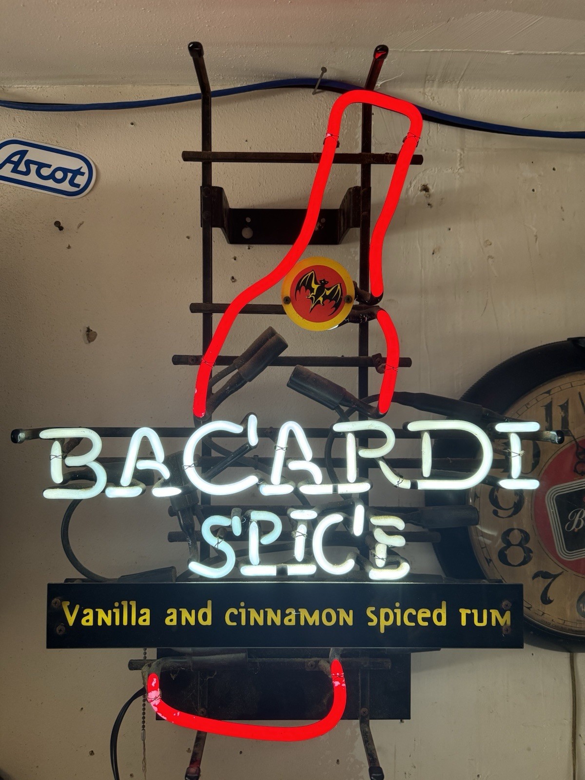 RARE VINTAGE ORIGINAL Bacardi Spice neon sign. Not A Mass Produced knockoff