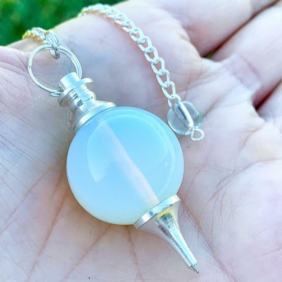 Opalite Stone Sphere Pendulum
