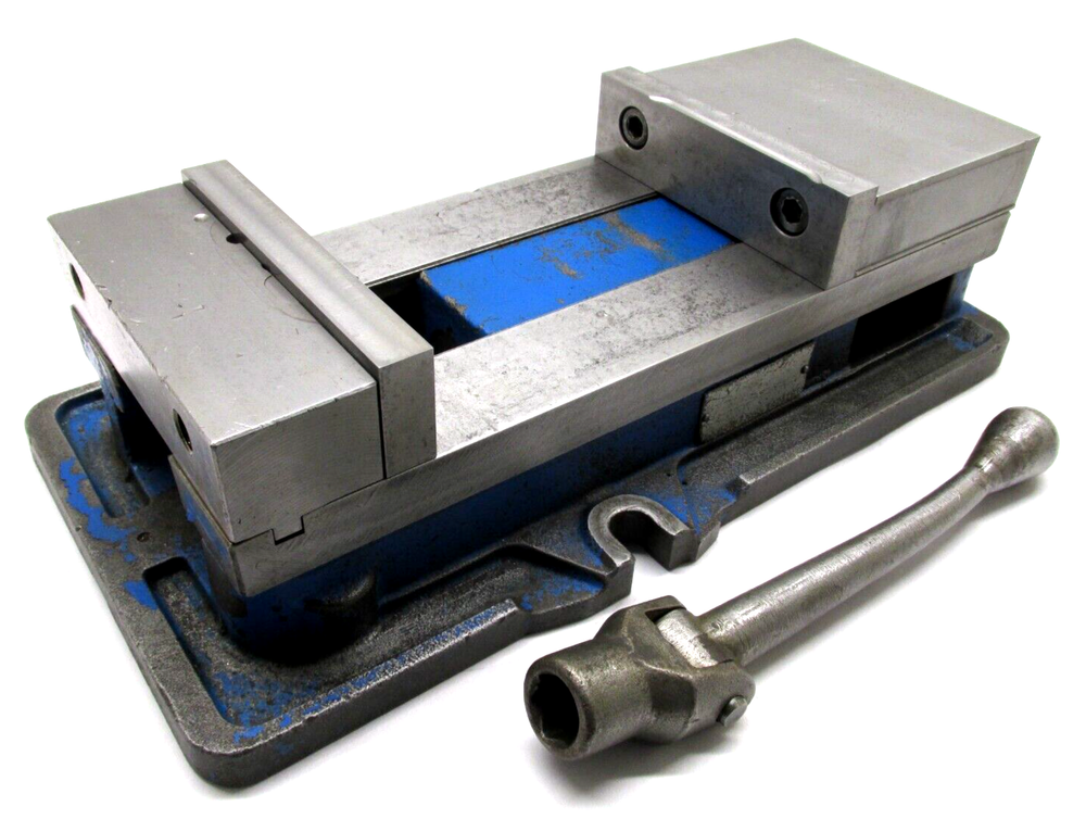 KURT ANGLOCK 6" MILLING MACHINE VISE w/ JAWS & HANDLE - #D675