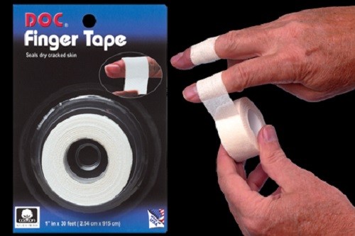 DOC Finger Wrap Tape 1" x 30' Rolls Multiple Quantities White