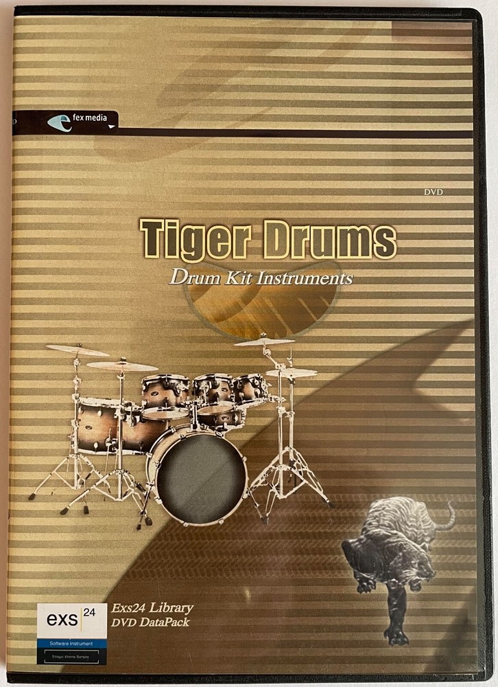 Tiger Drums Exs24 Sample Library DVD DataPack 4 Win & Mac OS Drum Kit Instument