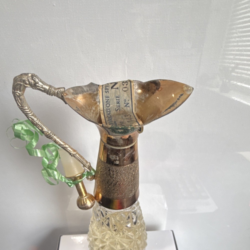 Victorian Silverplate Diamond Pattern Pitcher with Ornate Handle