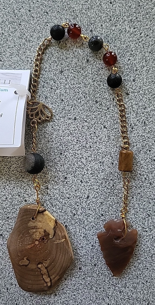 Oak Pendulum 1st Chakra Root, 2rd Sacral ARROW : Dowsing Pendulum, Lotus, Energy